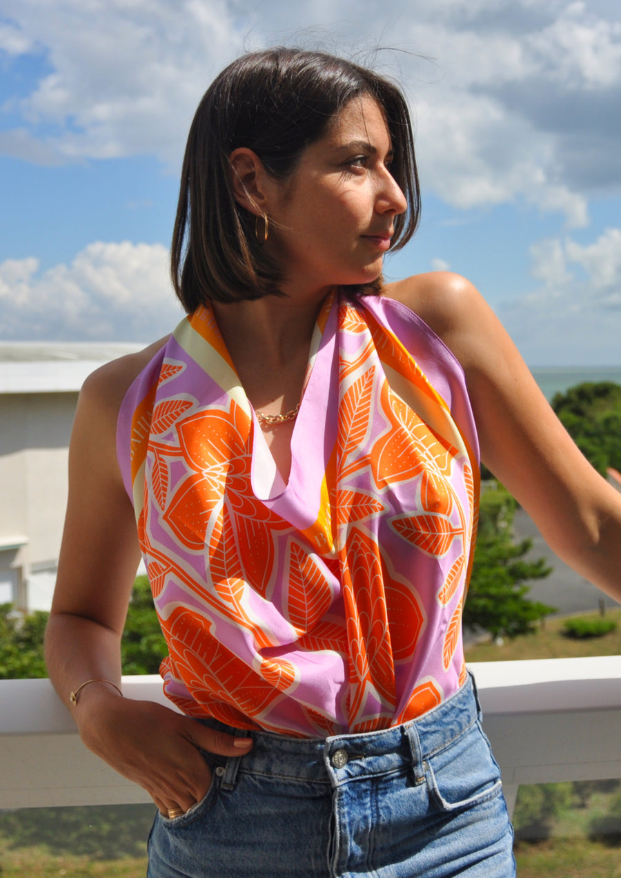 Foulard en soie Lila