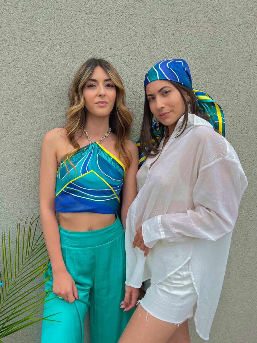 Foulard en soie Oceania